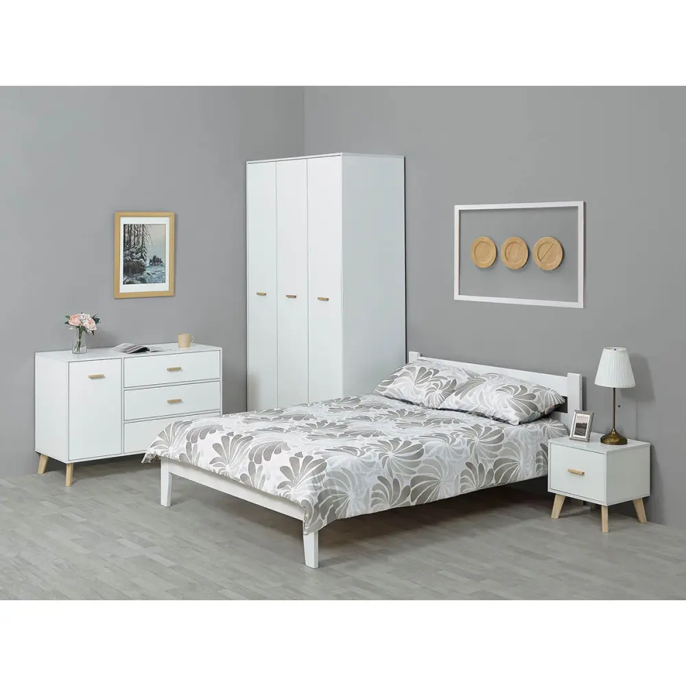 Тумба прикроватная Скандик (Белый) (EL) - интернет магазин Масса Мебель