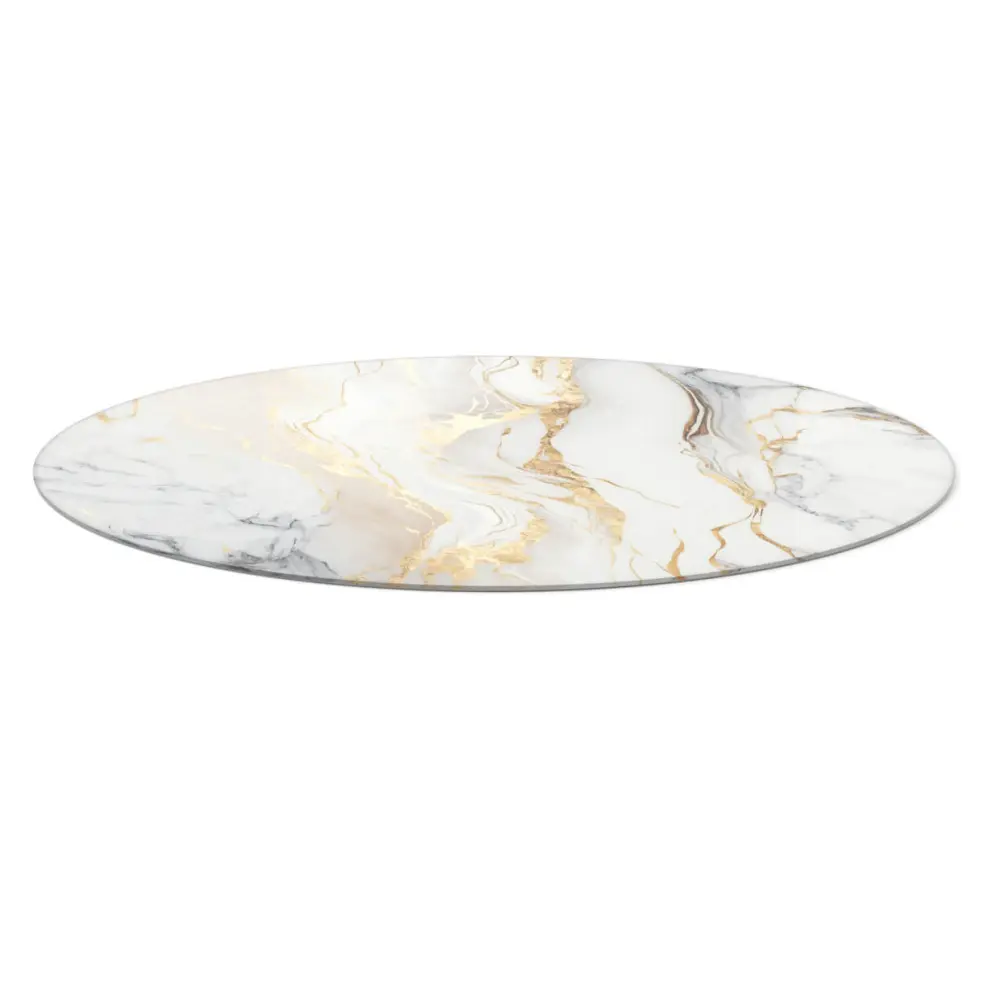 Стол обеденный круглый SHT-TU43/TT32 d-80 МДФ/стекло античный белый/черный металл/золото (SHF) снято | Интернет магазин Масса Мебель