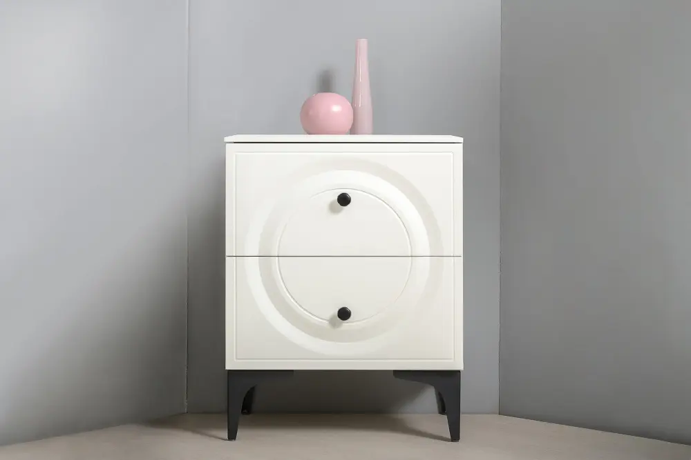 Тумба прикроватная 13.291 Валенсия белый/шагрень (Mob) | Интернет магазин Масса Мебель