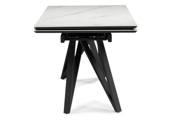 Стол обеденный раскладной Вектор (Белый матовый)