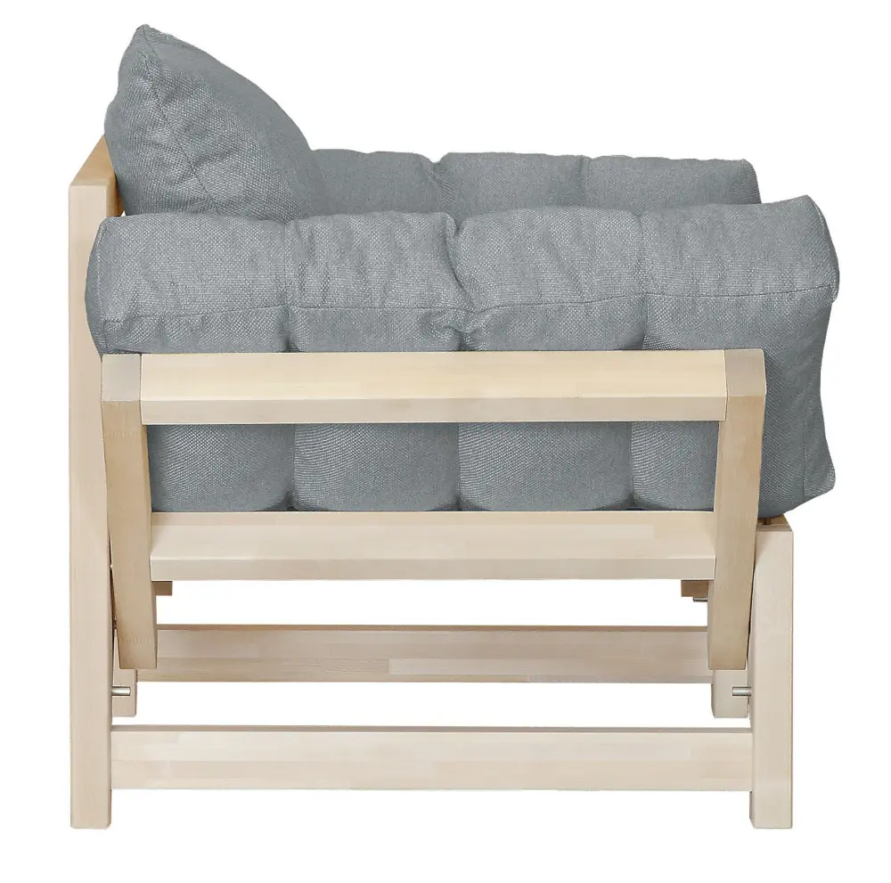 Кресло-кровать для отдыха Бинго из массива березы (Серый) (EL) | Интернет магазин Масса Мебель