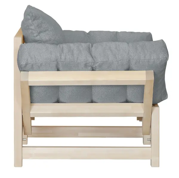 Кресло-кровать для отдыха Бинго из массива березы (Серый) (EL) | Интернет магазин Масса Мебель