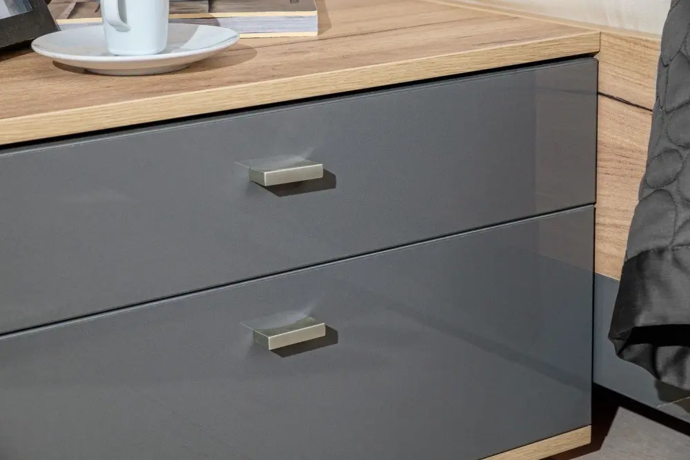 Тумба прикроватная Фиджи (Дуб Золотой/Антрацит) ЛД | Интернет магазин Масса Мебель