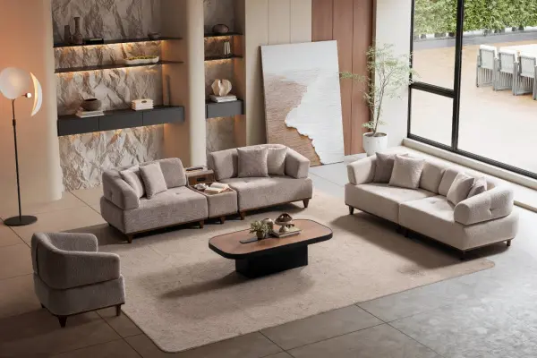 Диван прямой трехместный Dante 3 Seather (Турция) | Интернет магазин Масса Мебель