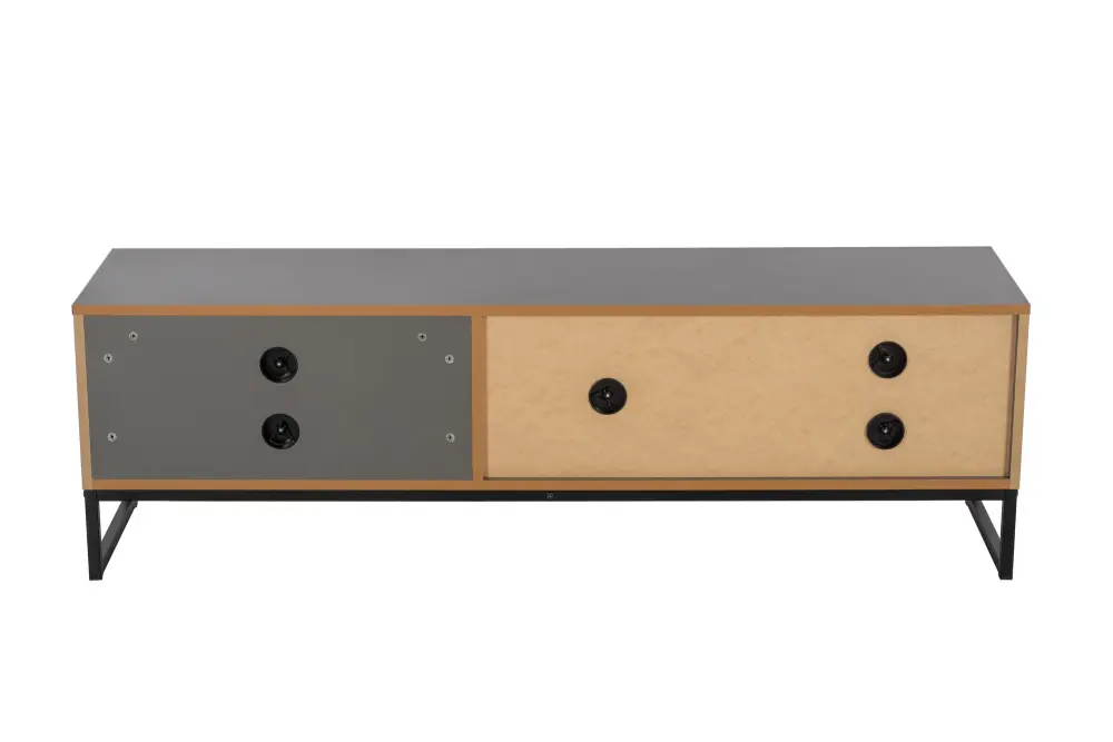 Тумба ТВ Лофт (Дуб Вотан/Оникс Серый) ЛД | Интернет магазин Масса Мебель