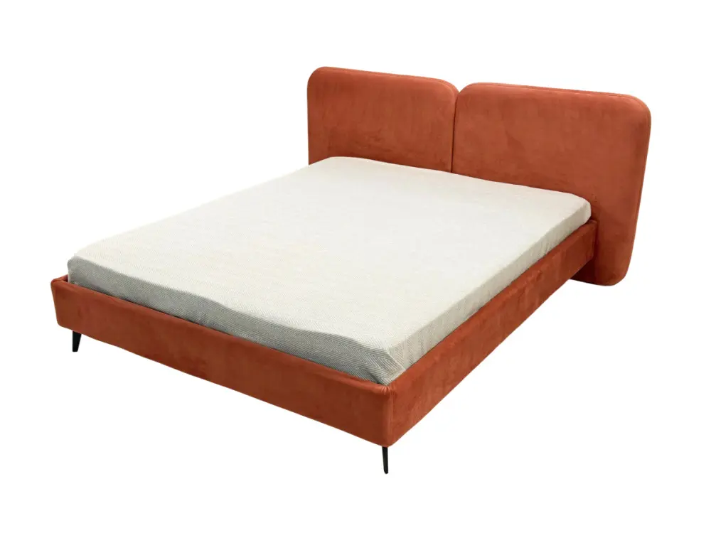Кровать мягкая двуспальная Brooklyn 160х200 дива терракотовый (SM) - интернет магазин Масса Мебель