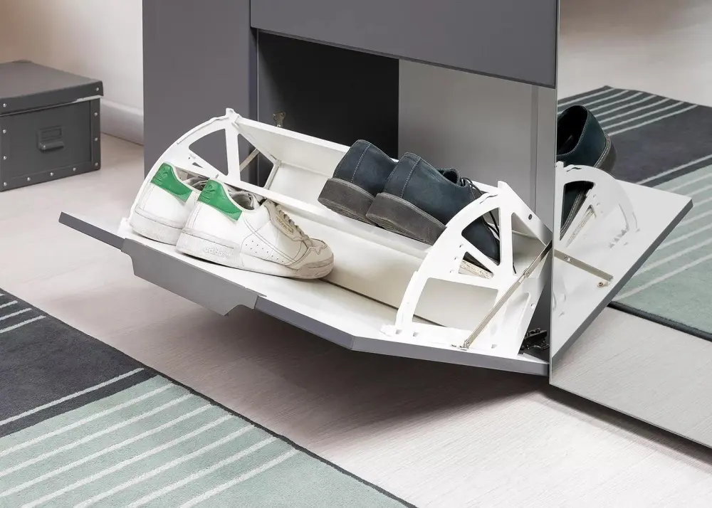 Комплект мебели в прихожую Октава  Дуб Крафт Золотой/Серый Графит (Mob) - интернет магазин Масса Мебель