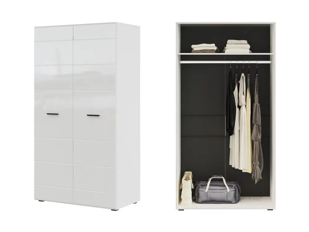 Комплект мебели в гостиную GLOSS Белый/Белый глянец №2 (NK) | Интернет магазин Масса Мебель