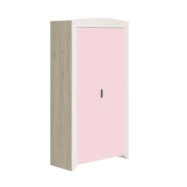Шкаф многоцелевой Буква (дуб крафт белый/роза софт)