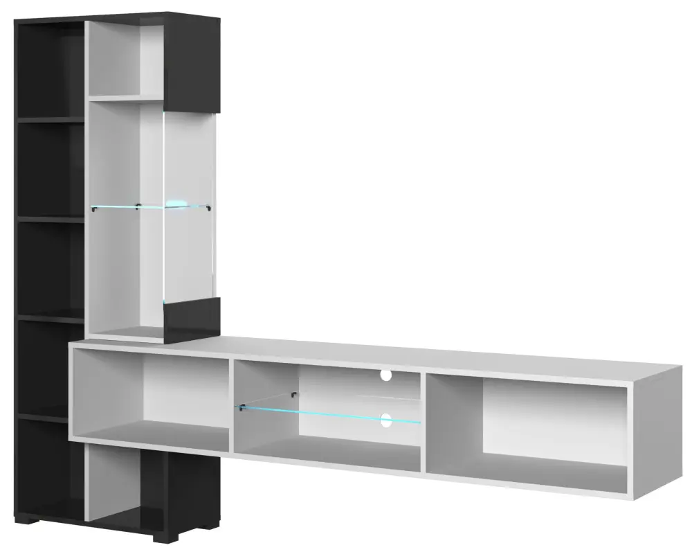 Комплект мебели в гостиную Point Т-70 Белый/Чёрный глянец (NK) | Интернет магазин Масса Мебель
