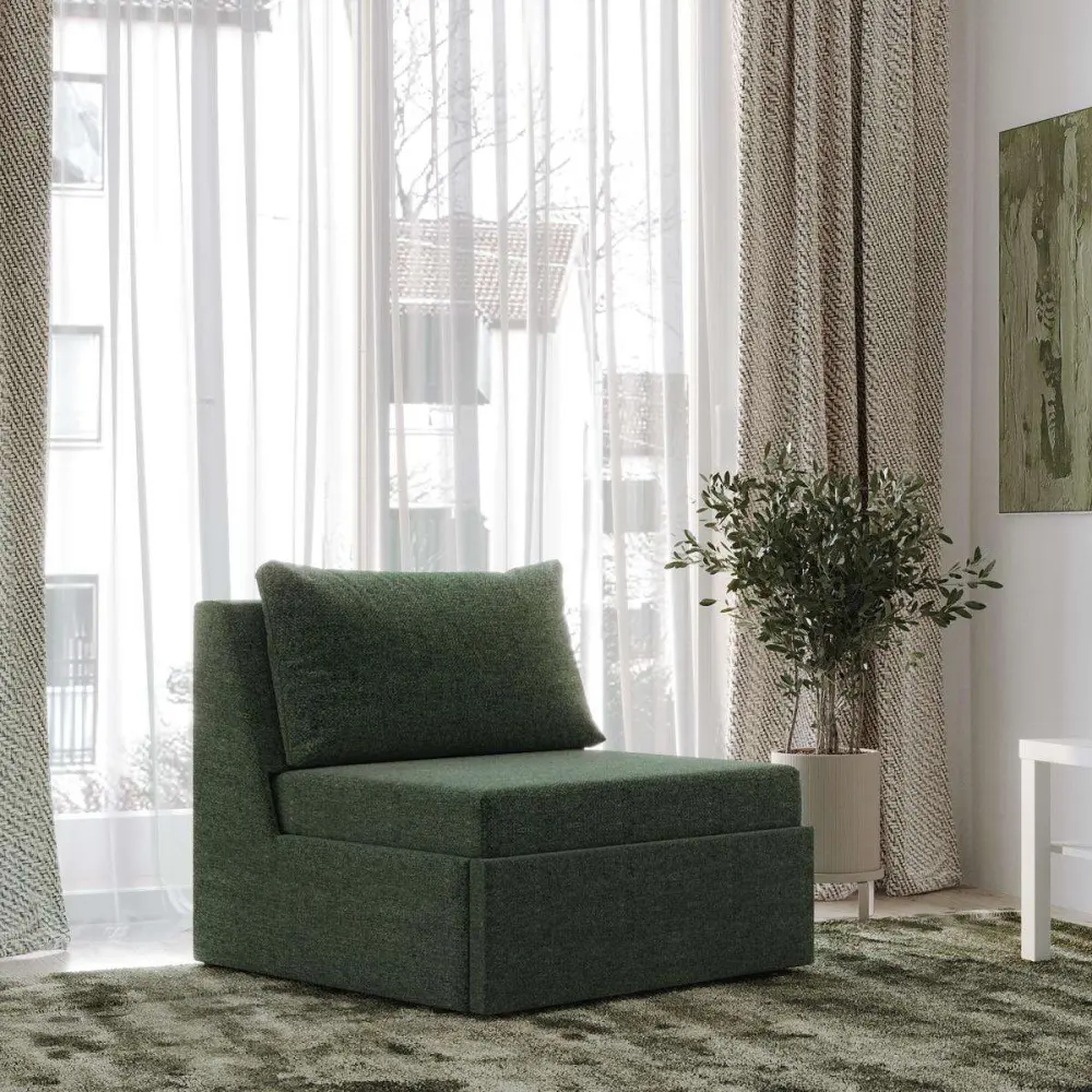 Кресло раскладное для отдыха Йоки рогожка зеленый (GL) | Интернет магазин Масса Мебель