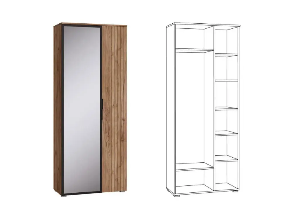 Шкаф распашной Гранд 13.226   Дуб Крафт табачный (Mob) | Интернет магазин Масса Мебель