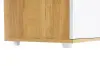 Шкаф двухстворчатый узкий Марта-2 (Дуб золотой/Белый глянец) ЛД - интернет магазин Масса Мебель