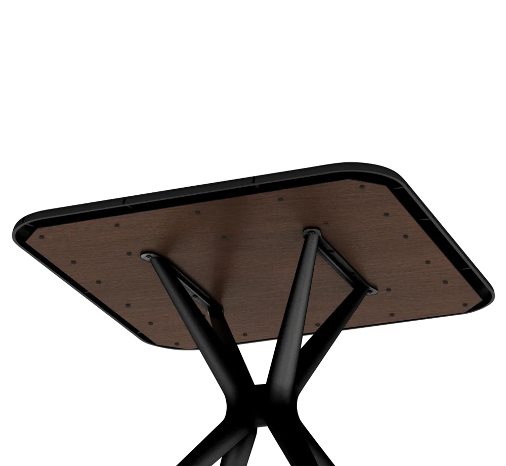 Стол пластиковый квадратный SHT-TU30/TT30 83/83 черный(SHF) | Интернет магазин Масса Мебель