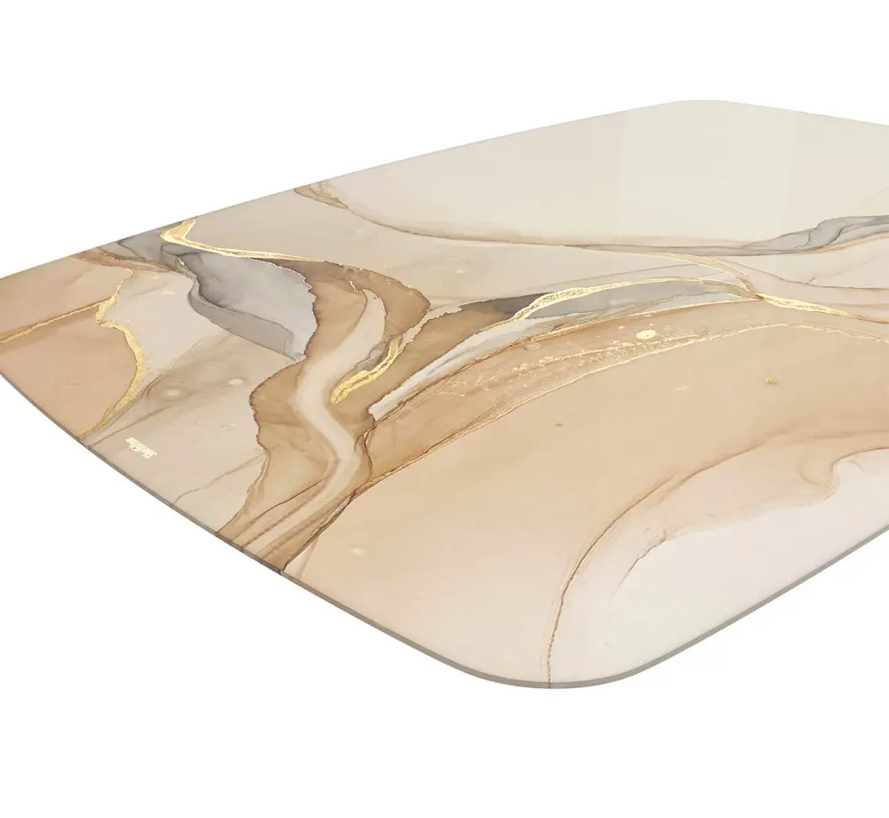 Стол обеденный  SHT-TU16/TT32 118/77 стекло/МДФ прозрачный лак / дымчатый топаз (SHF) | Интернет магазин Масса Мебель