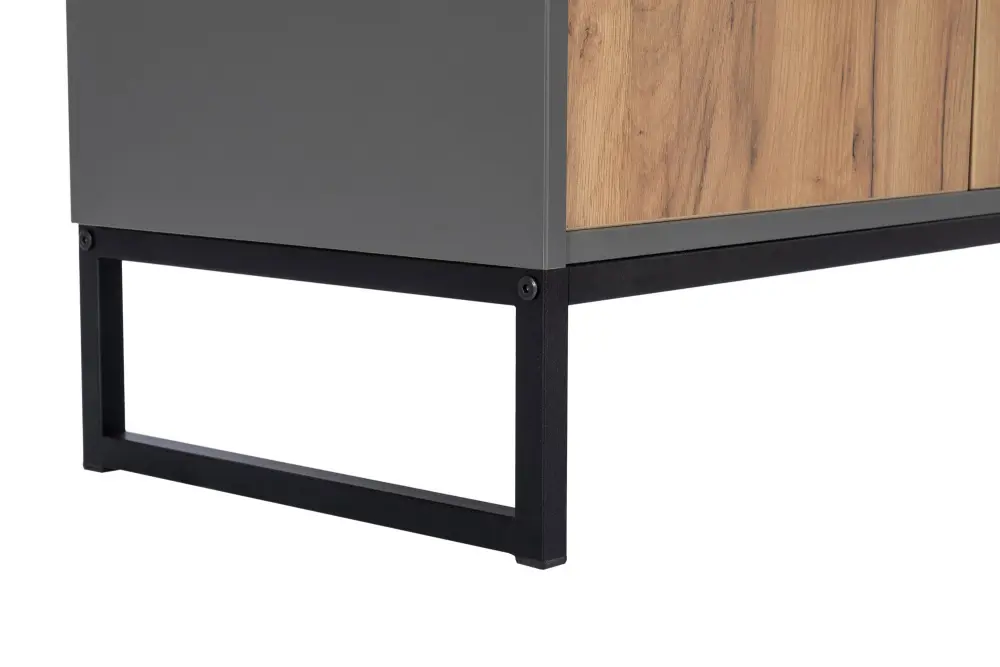 Тумба ТВ Лофт (Дуб Вотан/Оникс Серый) ЛД | Интернет магазин Масса Мебель