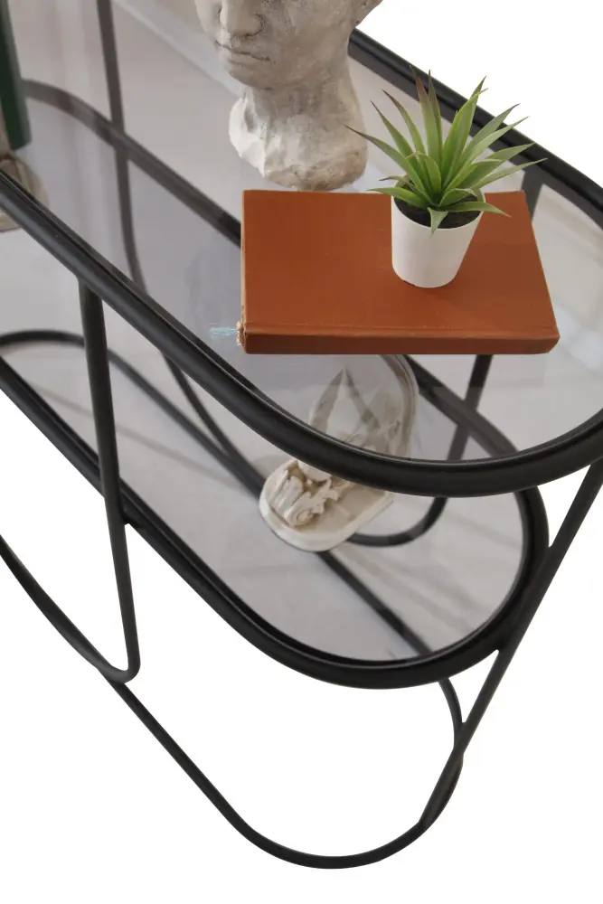 Консоль LEXI из металла с полками из зеркального стекла (Турция)  | Интернет магазин Масса Мебель