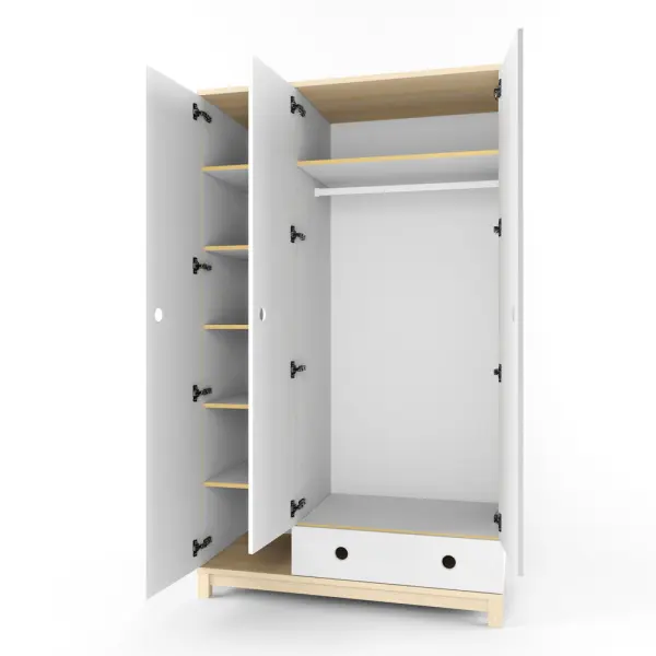 Шкаф трехстворчатый коллекция Робин Wood Лайт (POP) - интернет магазин Масса Мебель