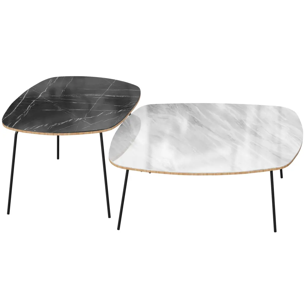 Стол журнальный Тип 2 высокий (Камень Пьетра чёрный) ЛД | Интернет магазин Масса Мебель