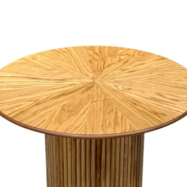 Стол обеденный круглый Рига Шпон дуба (MSS) - интернет магазин Масса Мебель