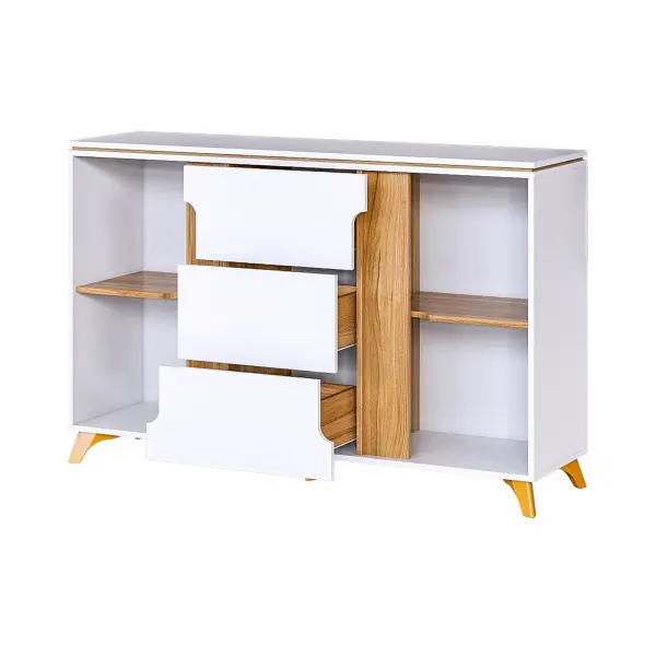 Комод Сканди 1500 Белый снег/Орех лион (CLP) - интернет магазин Масса Мебель