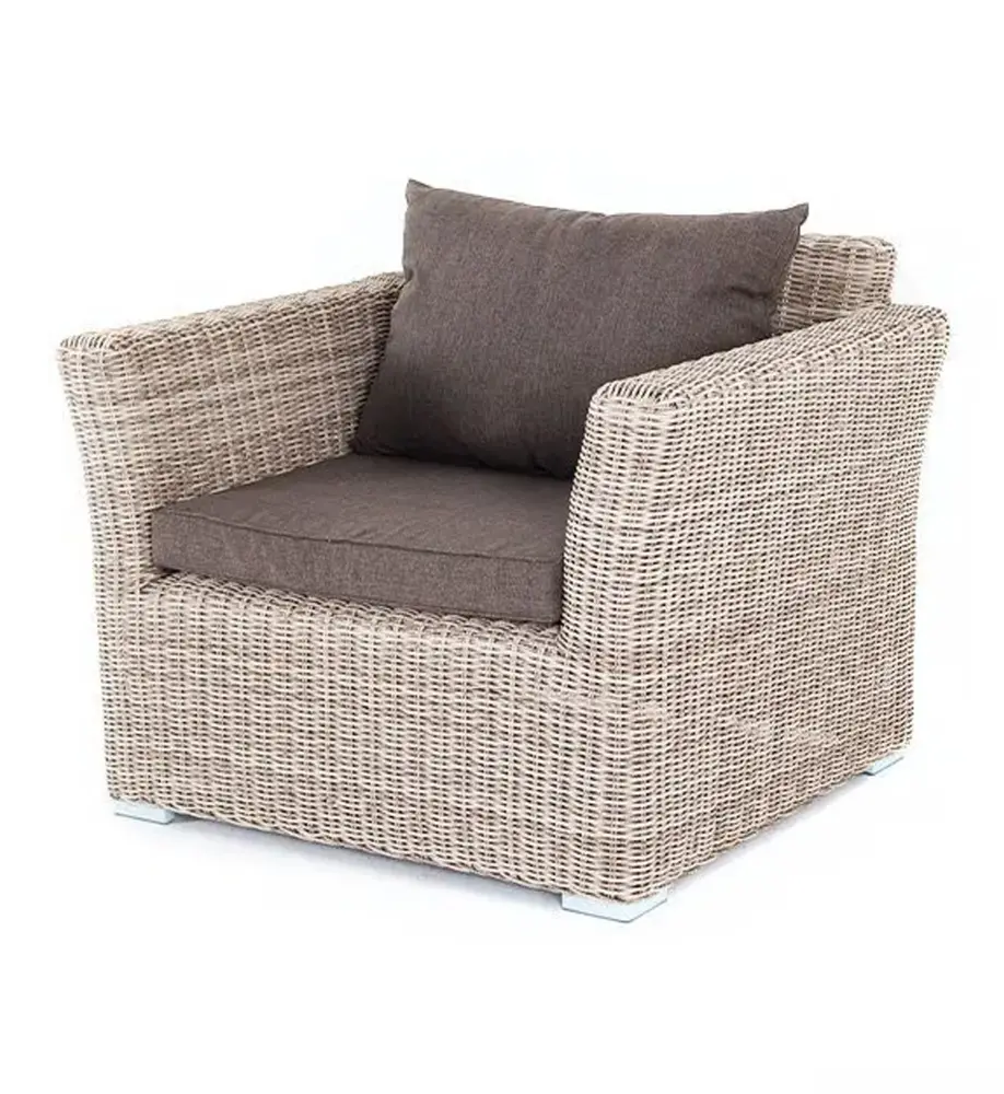 "Капучино" кресло из искусственного ротанга, цвет бежевый (sis) | Интернет магазин Масса Мебель