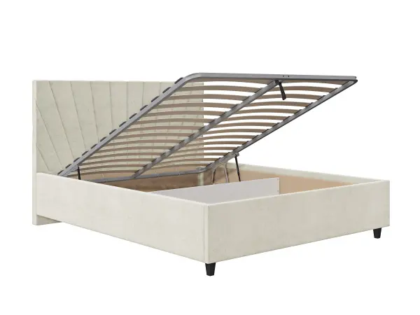 Кровать мягкая двуспальная Роксана 180х200 (MSS) (Бежевый)