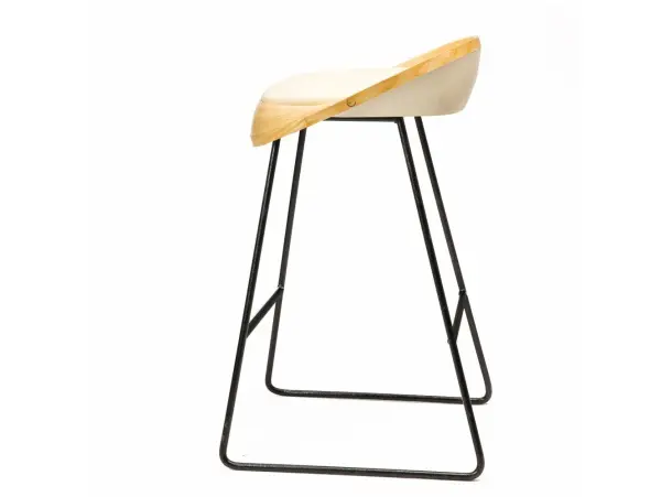 Барный стул TON ясень/черный/domus milk (MON) Выставочный образец | Интернет магазин Масса Мебель