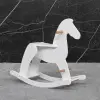 Лошадка-качалка белый/ дерево (ANT) ДМ001 ВЫСТАВОЧНЫЙ ОБРАЗЕЦ 