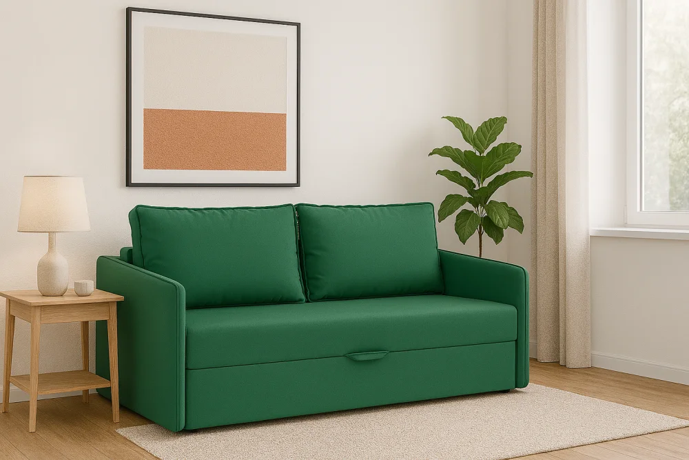 Диван прямой Лиссабон F- 667 зеленый, Massa