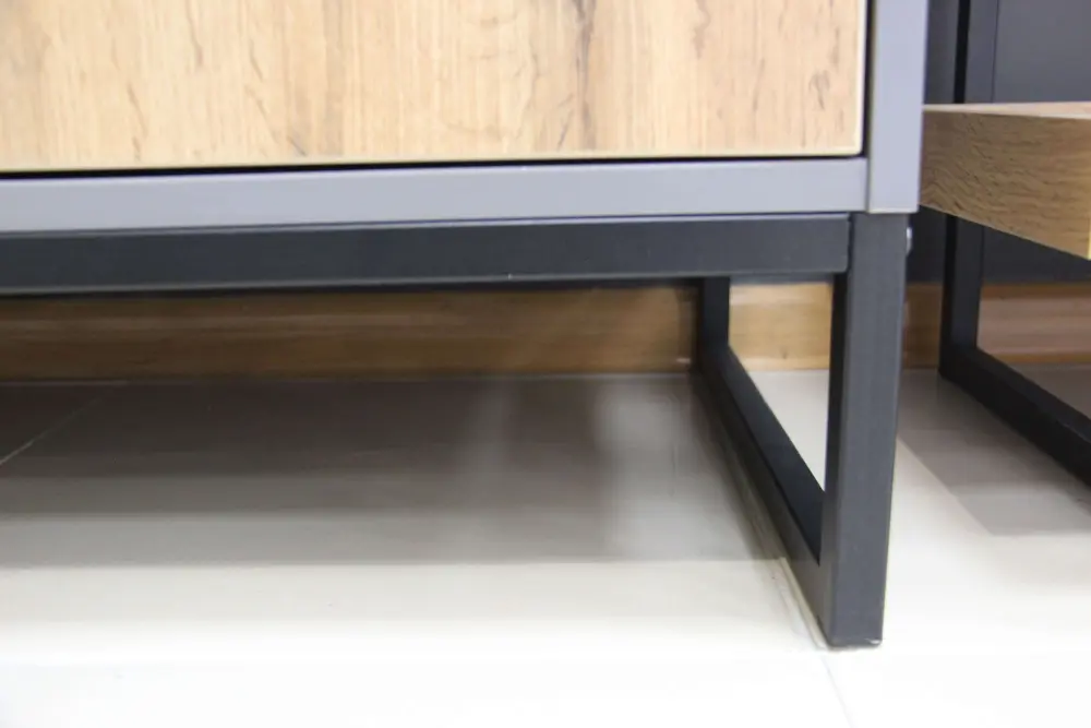 Тумба ТВ Лофт (Дуб Вотан/Оникс Серый) ЛД | Интернет магазин Масса Мебель