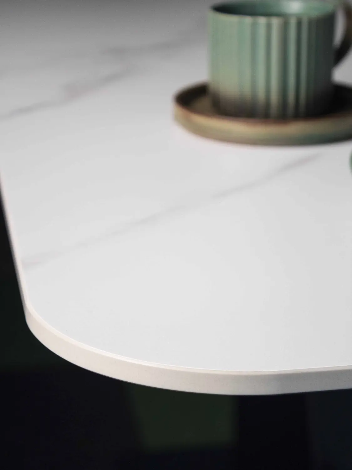 Стол обеденный раскладной SHT-T76 белый мрамор /черный (SHF)