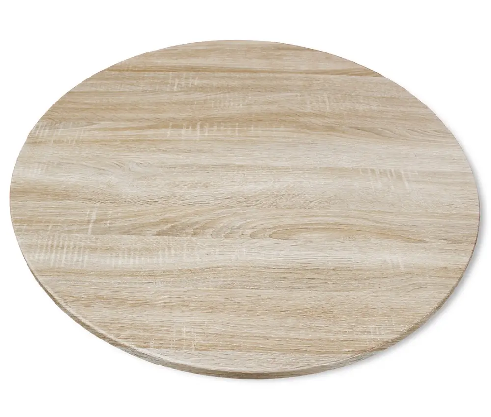 Стол обеденный круглый SHT-TU14 d-80 МДФ дуб сонома светлый/белый металл (SHF) | Интернет магазин Масса Мебель