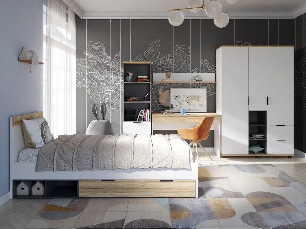 Стеллаж СкайЛайт левый (COM) | Интернет магазин Масса Мебель