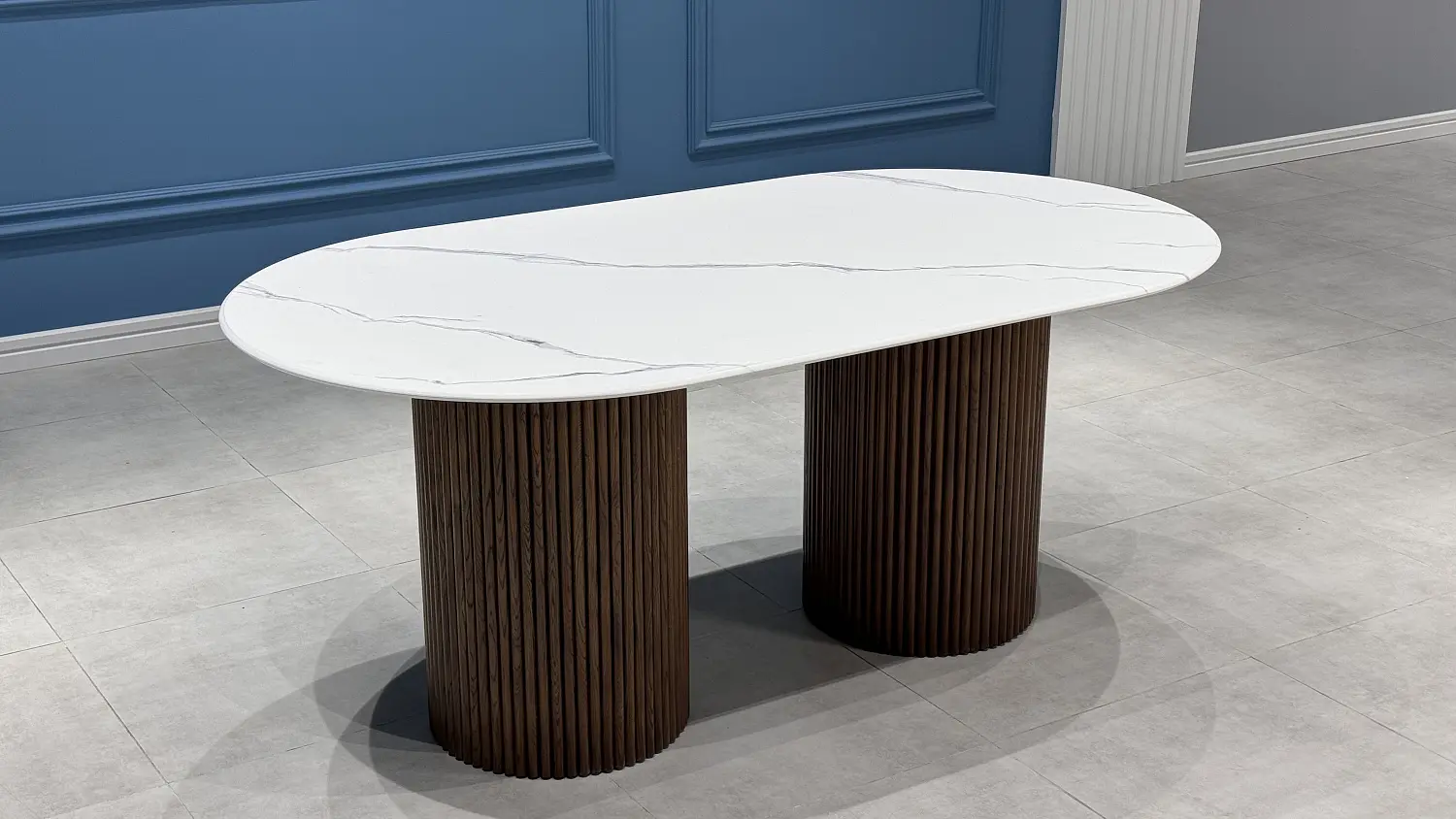 Стол обеденный овальный Рига Д-4 МДФ-дуб, MASSA