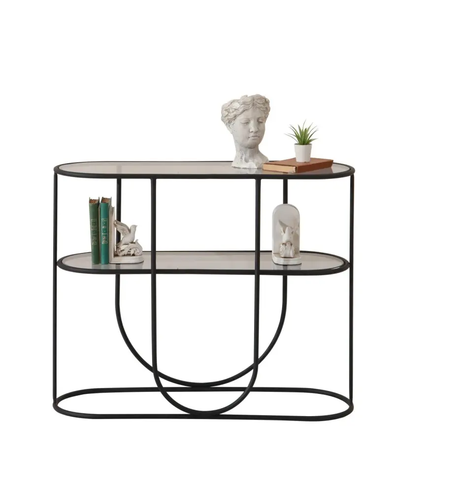 Консоль LEXI из металла с полками из зеркального стекла (Турция)  | Интернет магазин Масса Мебель