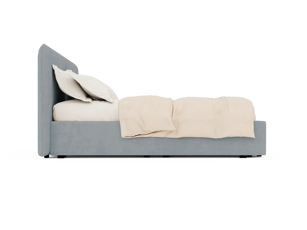 Кровать мягкая двуспальная Нейрис 160х200 (Светло-серый)