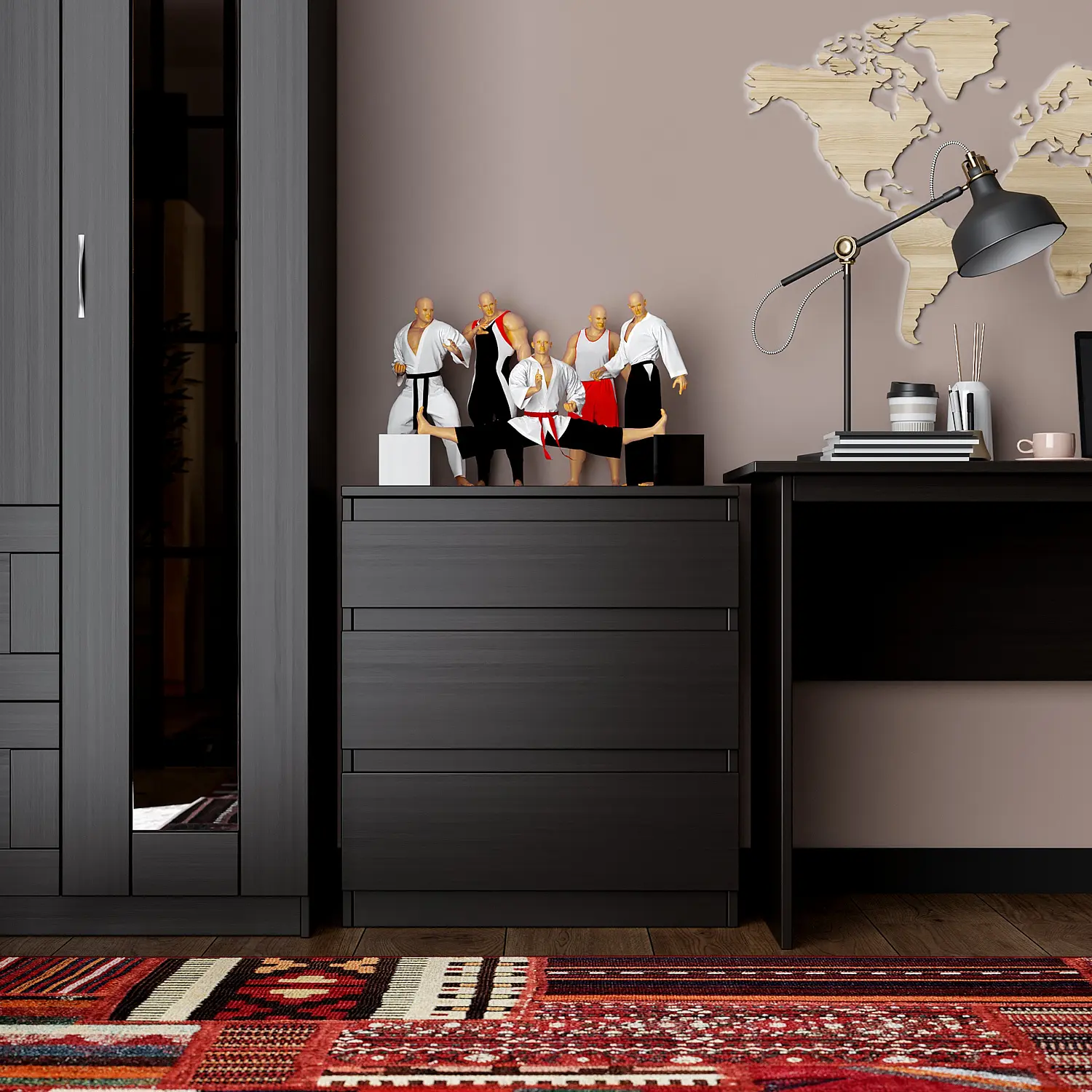 Комод Кастор 3 ящика венге (GL)