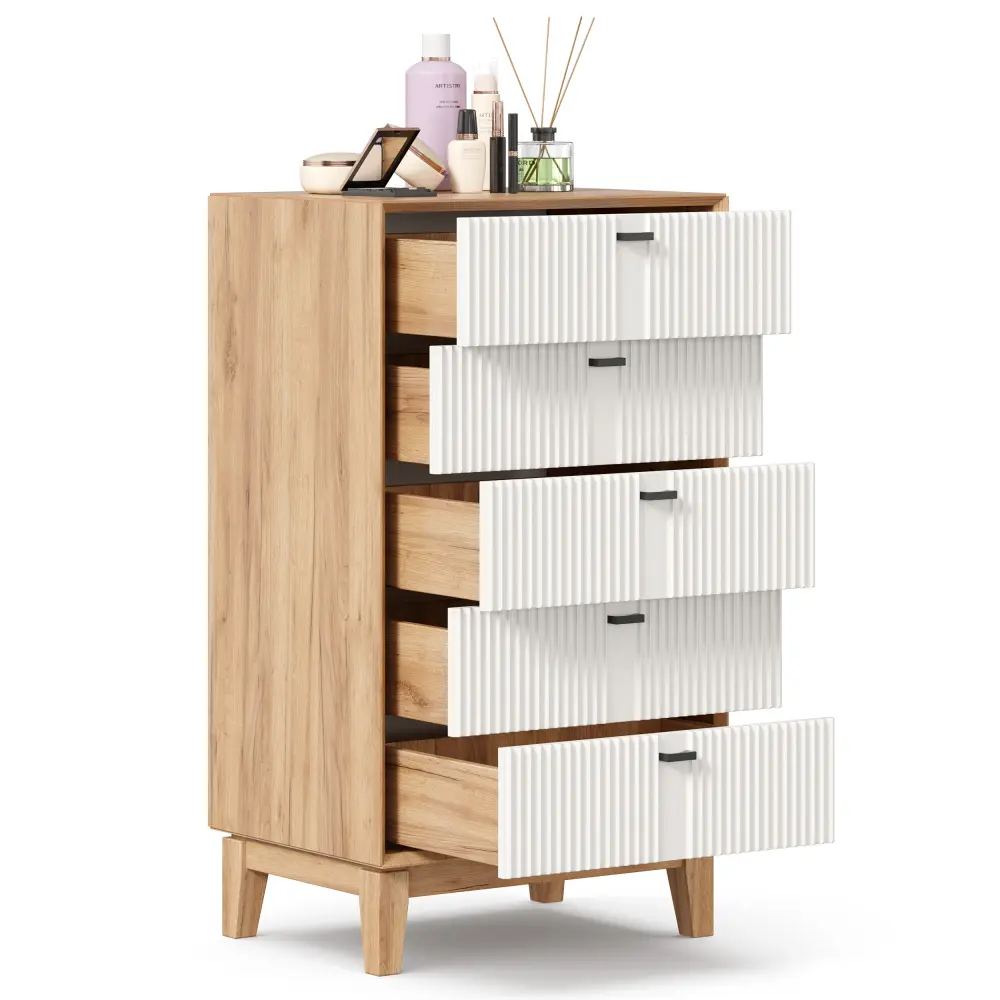 Тумба высокая Бари  (Дуб Золотой/Белый) ЛД | Интернет магазин Масса Мебель