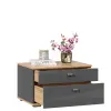 Тумба прикроватная Фиджи (Дуб Золотой/Антрацит) ЛД | Интернет магазин Масса Мебель