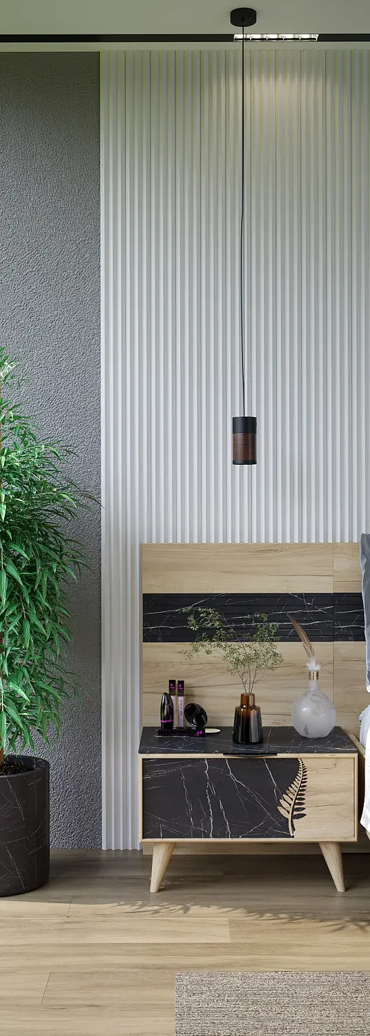 Панель стеновая Трио Серый шелк, Комплект 6 шт (ЛД)