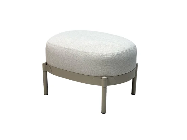 Пуф для ног Сэнди серая рогожка-ножки металл, MASSA - интернет магазин Масса Мебель