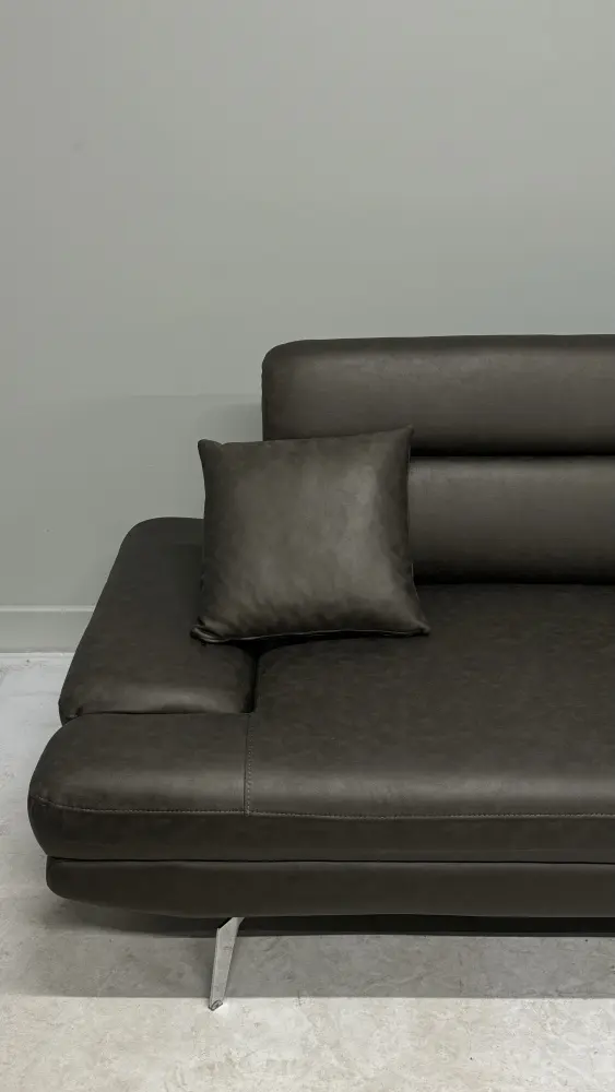 Диван прямой Fly 3 Seather (Турция) (Черный) Выставочный образец - интернет магазин Масса Мебель