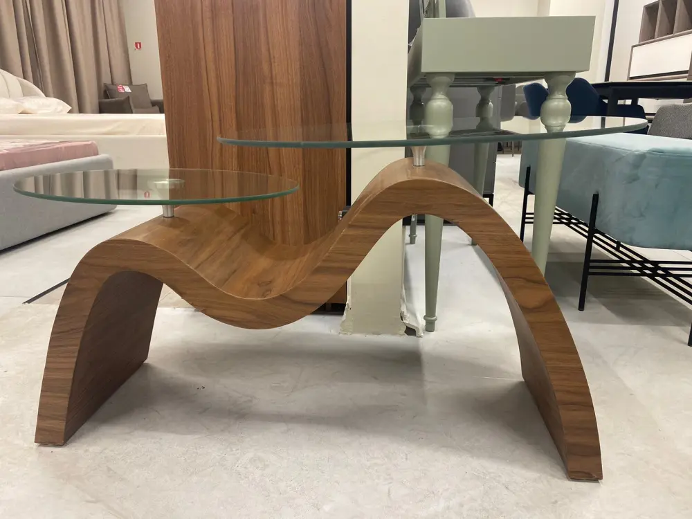 Кофейный столик Larex 630 мдф, стекло Турция | Интернет магазин Масса Мебель