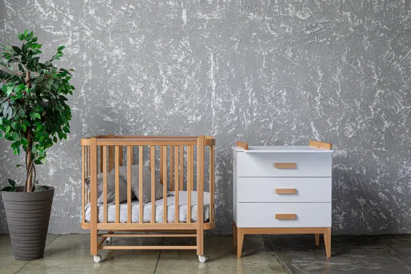 Комод с пеленальным столиком Terra белый/дерево (ANT) - интернет магазин Масса Мебель