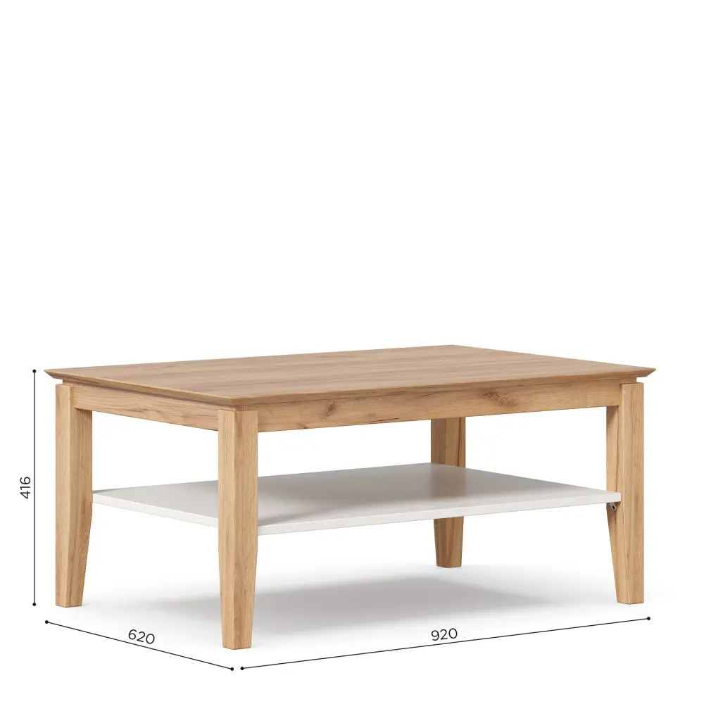 Стол журнальный Бари (Дуб Золотой/Белый) ЛД | Интернет магазин Масса Мебель