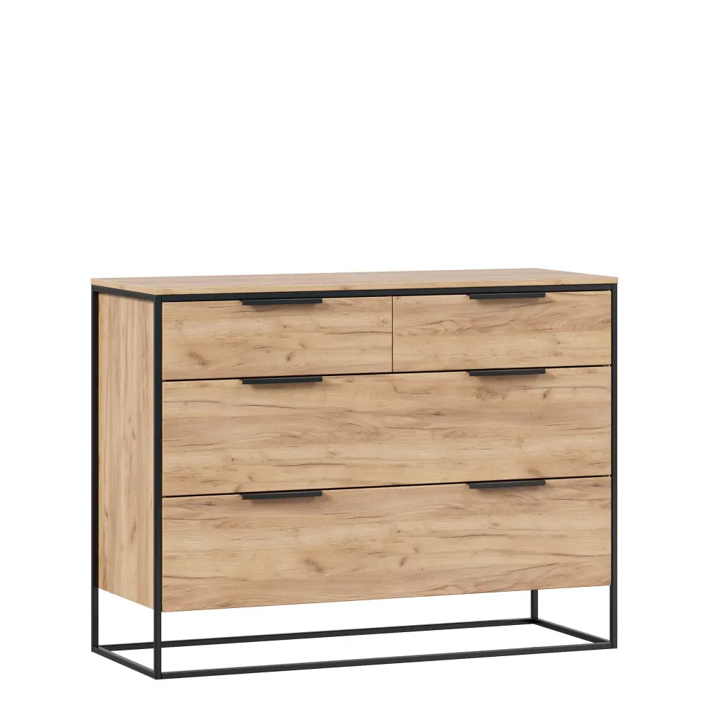 Комод Норд 1190 с 4 ящиками (Дуб Золотой) ЛД | Интернет магазин Масса Мебель