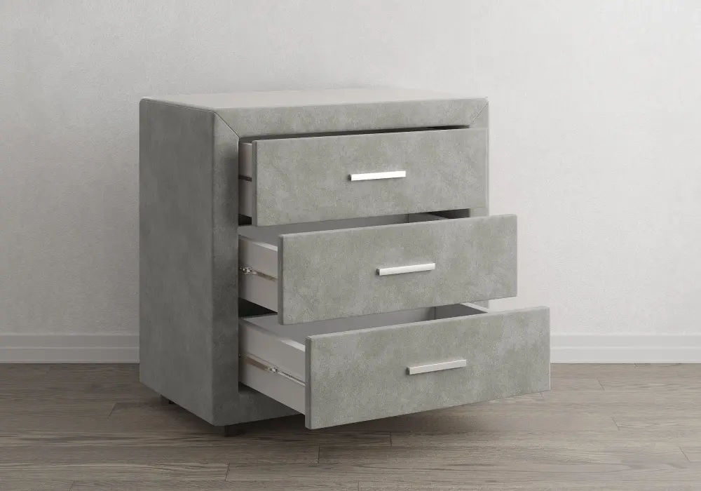 Комод 3 ящика рогожка багама, бежевый (SM) | Интернет магазин Масса Мебель