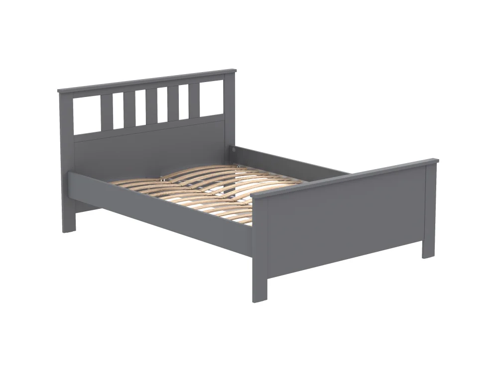 Кровать двуспальная Сага 140х200 серая (GL) | Интернет магазин Масса Мебель