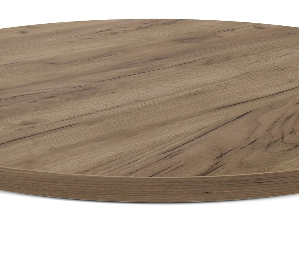 Стол обеденный круглый SHT-TU14 d-90 ЛДСП дуб галифакс табак/черный металл (SHF) | Интернет магазин Масса Мебель